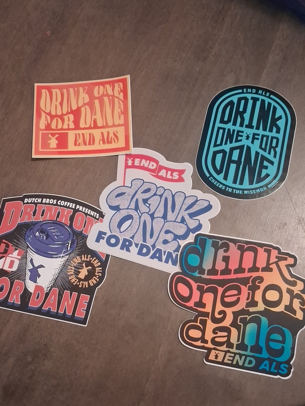 Drink One for Dane Multi-Color Sticker Pack by